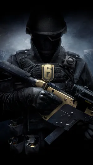 Rainbow Six Siege Black Operator Iphone Wallpaper