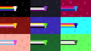 Rainbows With Trophy Logo Pride Desktop Wallpaper