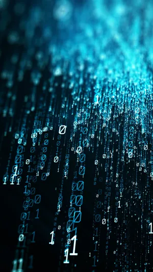 Raining Binary Numbers Wallpaper