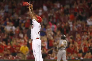 Raisel Iglesias Hands Up Wallpaper