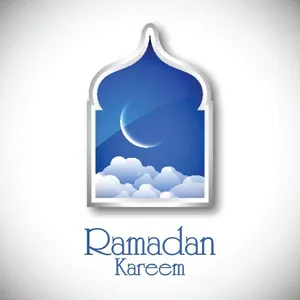 Ramadan Mosque On Blue Sky Wallpaper