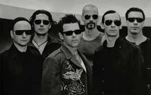 Rammstein Band Portrait Blackand White Wallpaper