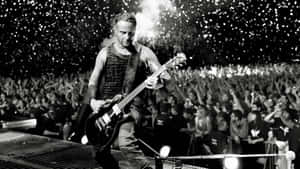 Rammstein Guitarist Live Performance Wallpaper