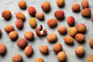 Random Litchi Fruits Wallpaper