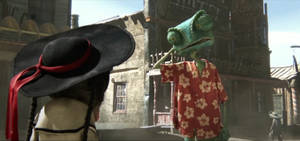 Rango, The Brave Chameleon Sheriff, Intensely Focusing On Something Wallpaper