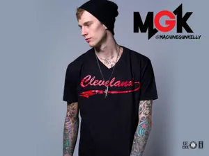 Rapper Mgk Performs On Stage Wallpaper