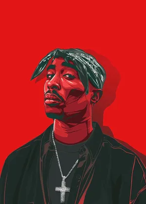 Rapper Tupac Shakur On An Iphone Wallpaper