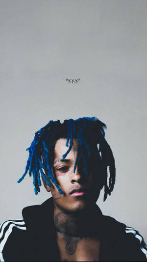 Rapper Xxxtentacion With Blue Hair Wallpaper