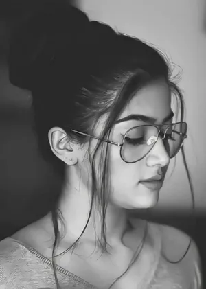 Rashmika Mandanna Hd Black And White Wallpaper