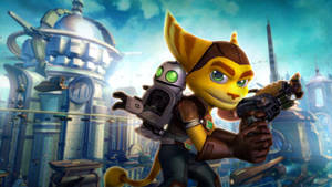 Ratchet And Clank In Metropolis Wallpaper