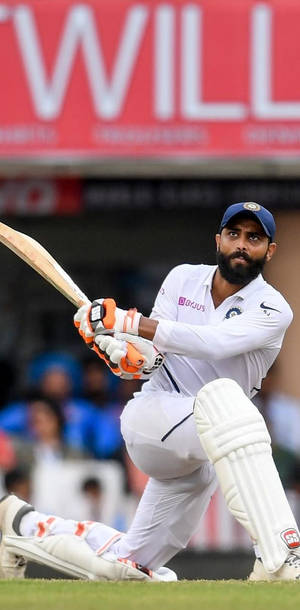 Ravindra Jadeja Batting Stance Wallpaper