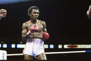 Ray Leonard In The Ring With Red Gloves Wallpaper