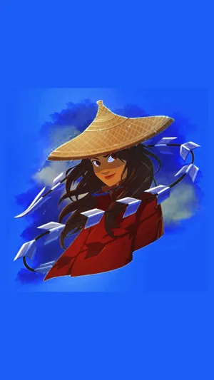 Raya And The Last Dragon Raya Blue Portrait Art Wallpaper