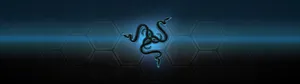 Razer Pc Logo With Hexagon Tiles Wallpaper