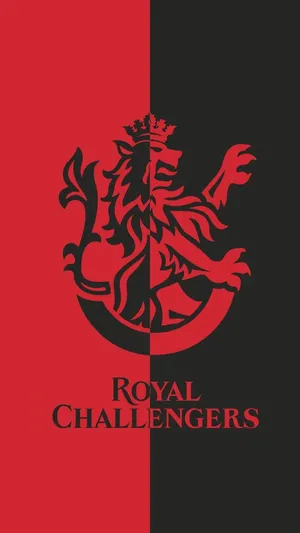 Rcb Royal Challengers Two Tone Logo Wallpaper