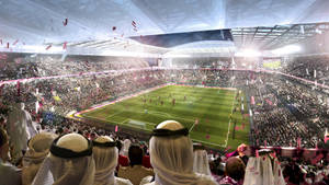 Ready For The Game! The Al Rayvan Stadium For Fifa World Cup 2022 Wallpaper