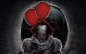 Ready To Scare: Grunge Pennywise Art Wallpaper