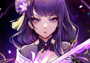 Ready To Strike: Baal In Genshin Impact Wallpaper