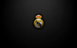 Real Madrid Logo In Solid Black Wallpaper