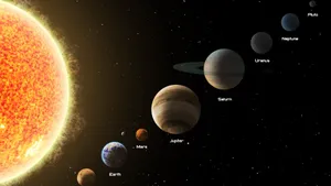 Realistic Solar System Poster Wallpaper