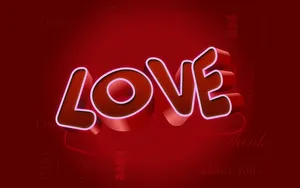 Really Cool Love Written In Chunky Font Wallpaper