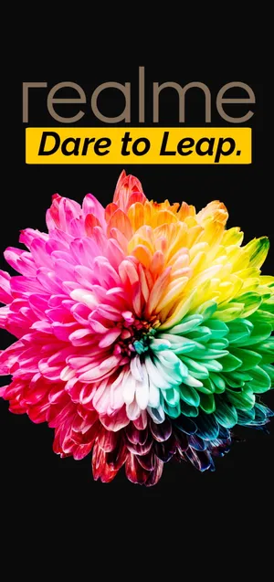 Realme 6 Punch Hole Flower Dare To Leap Wallpaper