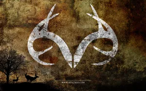 Realtree Camo White Symbol Wallpaper
