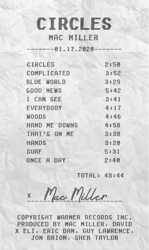Receipt From Mac Miller Circle Wallpaper