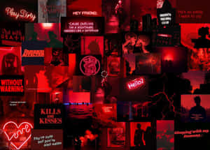 Red Aesthetic Laptop Red And Black Wallpaper