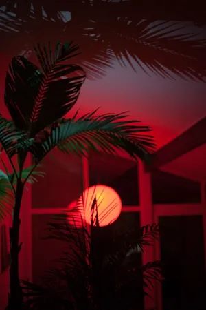 Red Aesthetic Lighting Wallpaper