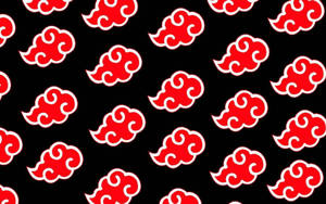 Red Akatsuki Cloud Pattern Wallpaper