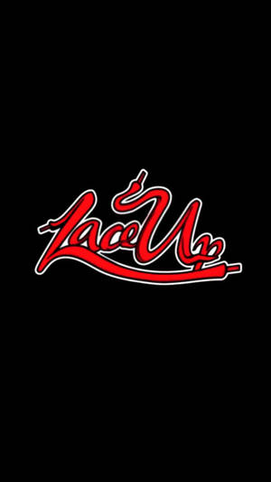 Red And Black Lace Up Logo Wallpaper