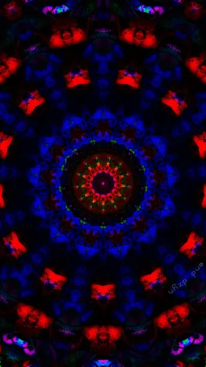 Red And Black Trippy Light Wallpaper