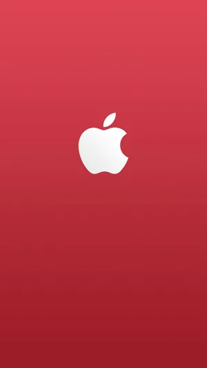 Red And White Apple Logo Iphone Wallpaper