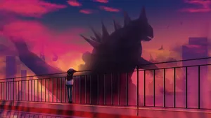 Red Anime Godzilla Wallpaper