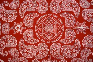Red Bandanna Paisley Print Wallpaper