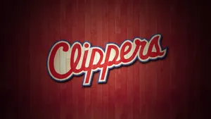 Red Basketball Team La Clippers Typography Wallpaper