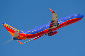 Red Blue Plane Southwest Airlines Wallpaper