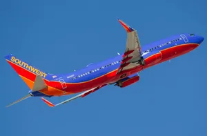 Red Blue Plane Southwest Airlines Wallpaper