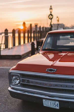 Red Chevrolet Vintage Truck Wallpaper