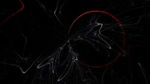 Red Circle And White Strokes Wallpaper