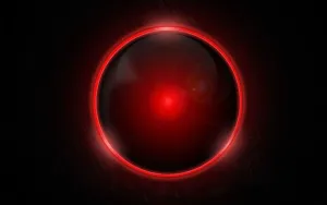 Red Circle Shadow At The Center Wallpaper