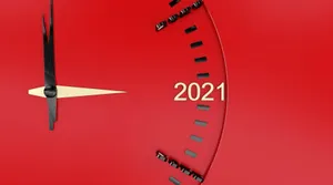 Red Clock 2021 Desktop Wallpaper