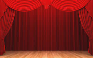 Red Curtain Stage Digital Art Wallpaper