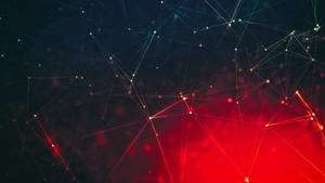 Red Cyberspace Lines Rainmeter Wallpaper