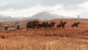 Red Dead Redemption 2 4k Carriage Wallpaper