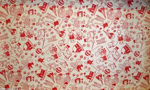 Red Drawing In A Vintage Artwork Wallpaper