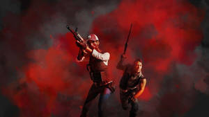 Red Dust Cover In Battleground Hd Wallpaper