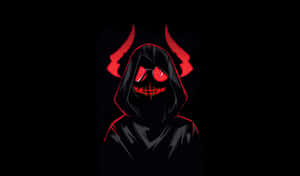 Red Eyed Demon Hoodie Art Wallpaper