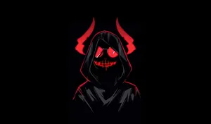 Red Eyed Demon Hoodie Art Wallpaper